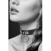Узенький ошейник из полиуретана с кольцом - Bijoux Pour Toi - купить с доставкой в Рубцовске