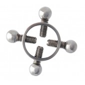 Серебристые зажимы для сосков на винтах - ToyFa - купить с доставкой в Рубцовске