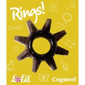 Чёрное эрекционное кольцо Rings Cogweel - Lola Games - в Рубцовске купить с доставкой