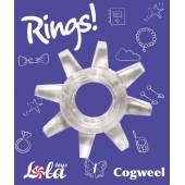 Прозрачное эрекционное кольцо Rings Cogweel - Lola Games - в Рубцовске купить с доставкой