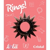Чёрное эрекционное кольцо Rings Cristal - Lola Games - в Рубцовске купить с доставкой