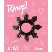 Чёрное эрекционное кольцо Rings Gear - Lola Games - в Рубцовске купить с доставкой