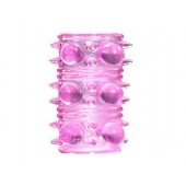 Розовая насадка на пенис Rings Armour - Lola Games - в Рубцовске купить с доставкой