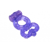 Фиолетовое эрекционное кольцо Rings Treadle с подхватом - Lola Games - в Рубцовске купить с доставкой