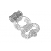 Прозрачное эрекционное кольцо Rings Treadle с подхватом - Lola Games - в Рубцовске купить с доставкой