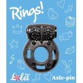 Черное эрекционное кольцо с вибрацией Rings Axle-pin - Lola Games - в Рубцовске купить с доставкой
