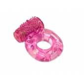 Розовое эрекционное кольцо с вибрацией Rings Axle-pin - Lola Games - в Рубцовске купить с доставкой