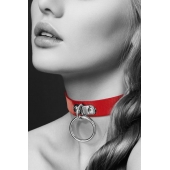 Красный узенький чокер с кольцом - Bijoux Pour Toi - купить с доставкой в Рубцовске