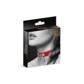 Красный узенький чокер с кольцом - Bijoux Pour Toi - купить с доставкой в Рубцовске