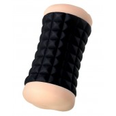 Двухсторонний мастурбатор JOS JANICE в черном цилиндре - JOS - в Рубцовске купить с доставкой