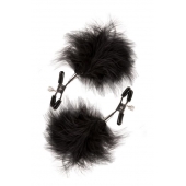 Зажимы для сосков с пухом FEATHERED NIPPLE CLAMPS - Blush Novelties - купить с доставкой в Рубцовске