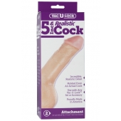 Насадка-реалистик для трусиков Vac-U-Lock 5  Realistic - 12,7 см. - Doc Johnson - купить с доставкой в Рубцовске