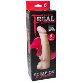Телесная насадка REAL Standard с усиками на основании - 19 см. - LOVETOY (А-Полимер) - купить с доставкой в Рубцовске