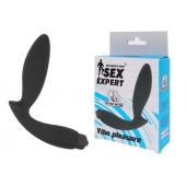 Чёрный вибростимулятор простаты Sex Expert Vibe Pleasure - Sex Expert - в Рубцовске купить с доставкой