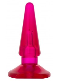 Розовая конусообразная анальная втулка - 9,5 см. - Toyfa Basic