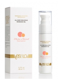 Универсальный массажный гель-смазка Allover Delicious Massage Gel с ароматом персика и аброкоса - 50 мл. - YESforLOV - купить с доставкой в Рубцовске