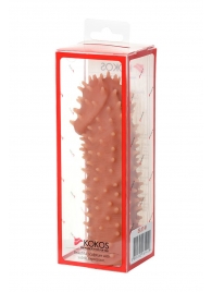 Телесная насадка на фаллос с имитацией шипов KOKOS Extreme Sleeve 07 - 14,7 см. - KOKOS - в Рубцовске купить с доставкой