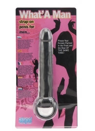 Чёрная насадка на пенис для анальной стимуляции WHATA MAN - 16 см. - Seven Creations - в Рубцовске купить с доставкой