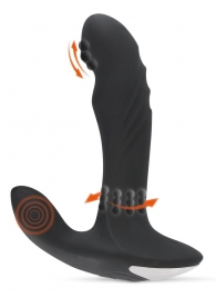 Черный вибромассажер простаты с функцией римминга Plug with Perineum Stimulator - 16,6 см. - Orion - в Рубцовске купить с доставкой