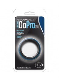 Черно-синее эрекционное кольцо Silicone Go Pro Cock Ring - Blush Novelties - в Рубцовске купить с доставкой