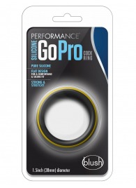 Черно-желтое силиконовое эрекционное кольцо Silicone Go Pro Cock Ring - Blush Novelties - в Рубцовске купить с доставкой