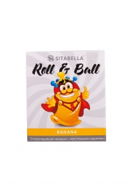 Стимулирующий презерватив-насадка Roll   Ball Banana - Sitabella - купить с доставкой в Рубцовске