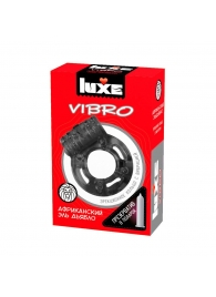 Чёрное эрекционное виброкольцо Luxe VIBRO  Африканский Эль Дьябло  + презерватив - Luxe - в Рубцовске купить с доставкой