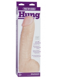 Огромная насадка-реалистик Vac-U-Lock Realistic Hung - 31,7 см. - Doc Johnson - купить с доставкой в Рубцовске