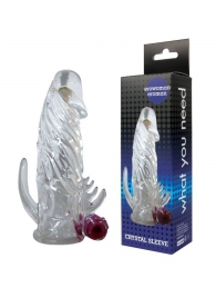Закрытая прозрачная вибронасадка на пенис Crystal Sleeve Vibe - Erowoman-Eroman - в Рубцовске купить с доставкой