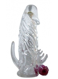 Закрытая прозрачная вибронасадка на пенис Crystal Sleeve Vibe - Erowoman-Eroman - в Рубцовске купить с доставкой
