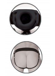 Черный полый страпон унисекс Hollow Strap-On - 14,5 см. - Pipedream - купить с доставкой в Рубцовске