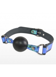 Кляп-шарик на чёрно-синих ремешках - Sitabella - купить с доставкой в Рубцовске