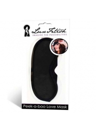 Черная маска на глаза Peek-a-Boo - Lux Fetish - купить с доставкой в Рубцовске