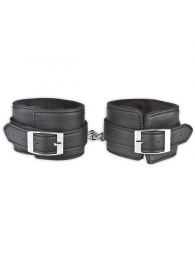 Черные фиксаторы для ног на цепи с мехом внутри - Lux Fetish - купить с доставкой в Рубцовске