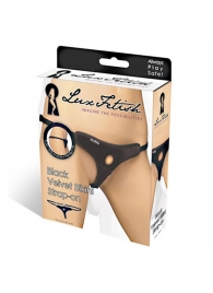 Черные плюшевые трусики для страпона - Lux Fetish - купить с доставкой в Рубцовске