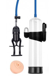 Прозрачная вакуумная вибропомпа Sex Expert с насадкой-вагиной - Sex Expert - в Рубцовске купить с доставкой