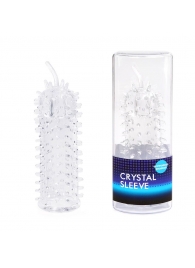 Закрытая рельефная насадка Crystal sleeve с усиками - 12 см. - Erowoman-Eroman - в Рубцовске купить с доставкой