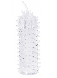 Закрытая рельефная насадка Crystal sleeve с усиками - 12 см. - Erowoman-Eroman - в Рубцовске купить с доставкой