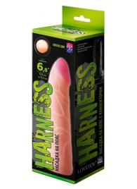 Фаллическая насадка на трусики харнесс - 17,5 см. - LOVETOY (А-Полимер) - купить с доставкой в Рубцовске