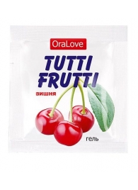 Пробник гель-смазки Tutti-frutti с вишнёвым вкусом - 4 гр. - Биоритм - купить с доставкой в Рубцовске