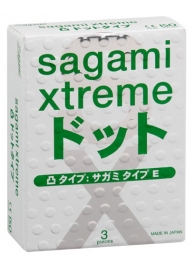 Презервативы Sagami Xtreme SUPER DOTS с точками - 3 шт. - Sagami - купить с доставкой в Рубцовске