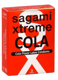 Ароматизированные презервативы Sagami Xtreme COLA - 3 шт. - Sagami - купить с доставкой в Рубцовске