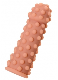 Телесная реалистичная насадка KOKOS Extreme Sleeve 02 с дополнительной стимуляцией - 12,7 см. - KOKOS - в Рубцовске купить с доставкой