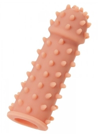 Телесная реалистичная насадка KOKOS Extreme Sleeve 03 с дополнительной стимуляцией - 12,7 см. - KOKOS - в Рубцовске купить с доставкой