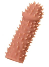 Телесная реалистичная насадка KOKOS Extreme Sleeve 07 с дополнительной стимуляцией - 12,7 см. - KOKOS - в Рубцовске купить с доставкой