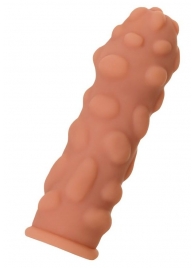 Телесная реалистичная насадка KOKOS Extreme Sleeve 11 с дополнительной стимуляцией - 12,7 см. - KOKOS - в Рубцовске купить с доставкой