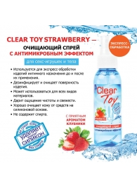 Очищающий спрей для игрушек CLEAR TOY Strawberry - 100 мл. - Биоритм - купить с доставкой в Рубцовске