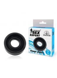 Черная гладкая насадка на помпу размера L - Sex Expert - в Рубцовске купить с доставкой