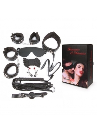 Большой игровой набор БДСМ: наручники, оковы, маска, кляп, плеть, ошейник с поводком, верёвка, зажимы для сосков - Notabu - купить с доставкой в Рубцовске