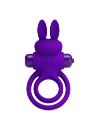 Фиолетовое эрекционное кольцо с вибростимуляцией клитора Vibrant Penis Ring III - Baile - в Рубцовске купить с доставкой